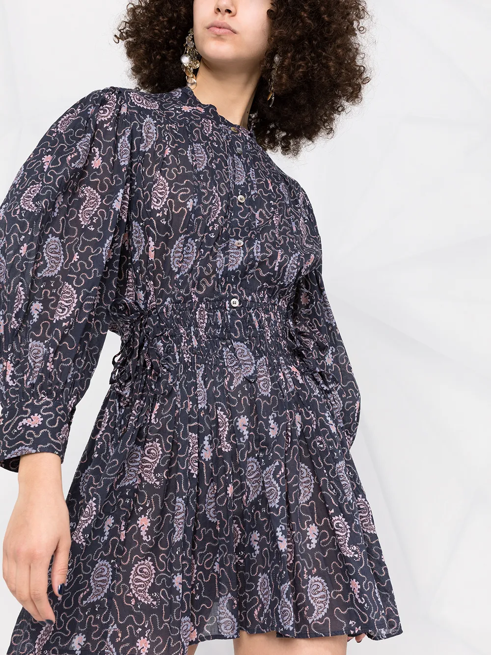 фото Isabel marant étoile платье-рубашка с абстрактным принтом