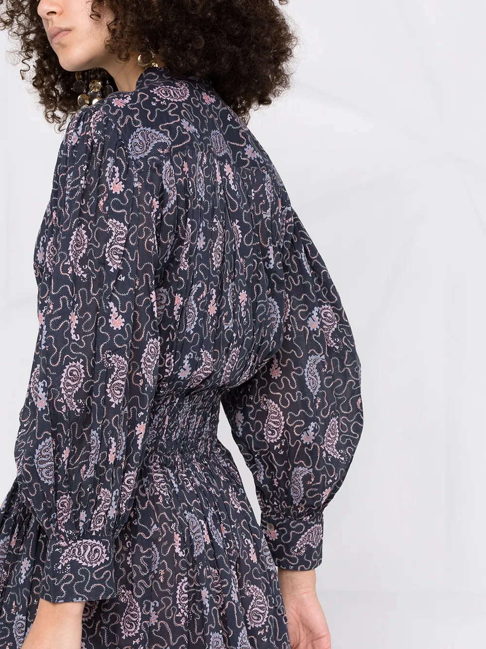 фото Isabel marant étoile платье-рубашка с абстрактным принтом