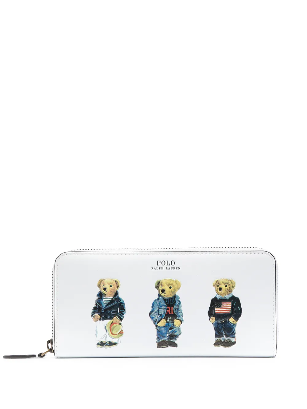 Polo Ralph Lauren Polo Bear Zip-around Wallet In White | ModeSens Polo Ralph Lauren Polo Bear Zip-around Wallet In White | ModeSens