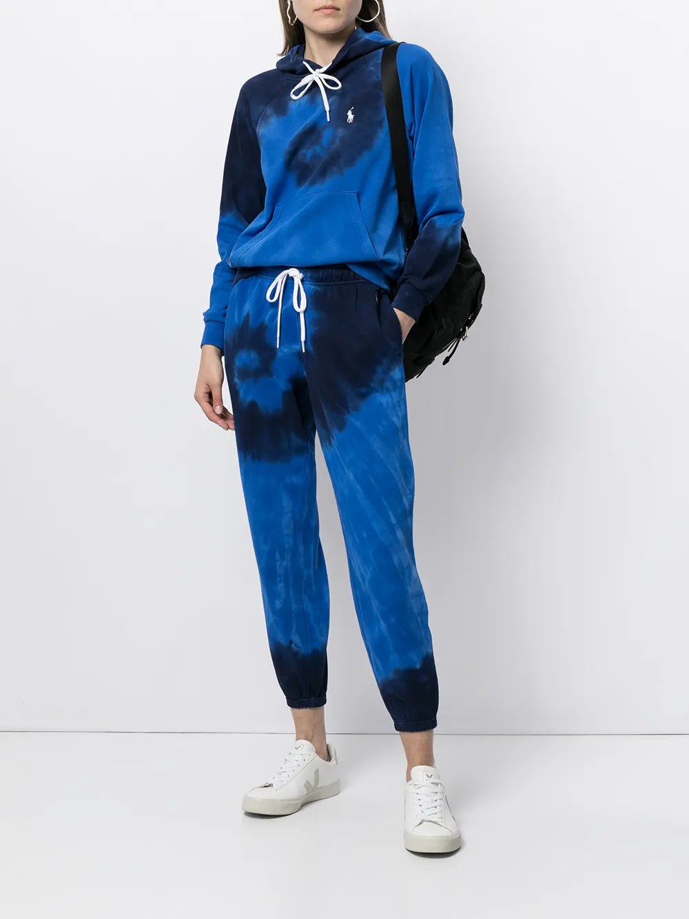 фото Polo ralph lauren зауженные спортивные брюки с принтом тай-дай