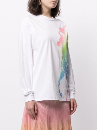 Pony print long-sleeve top展示图