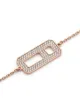 AS29 18kt rose gold DNA medium pave diamond bracelet
