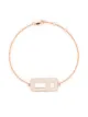Image 1 of AS29 18kt rose gold DNA medium pave diamond bracelet