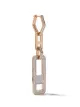 AS29 18kt rose gold DNA pave diamond long earrings
