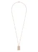 Image 1 of AS29 18kt rose gold large pave diamond tag necklace