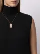 Image 2 of AS29 18kt rose gold large pave diamond tag necklace