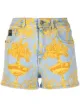 Image 1 of Versace Jeans Couture graphic print denim shorts