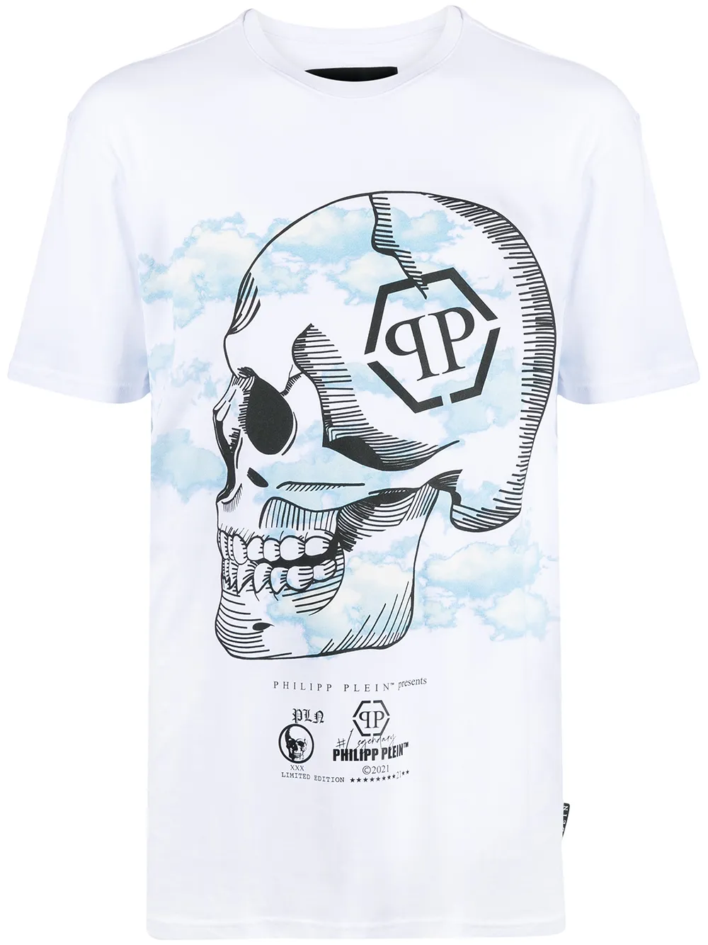 фото Philipp plein футболка skull in the clouds