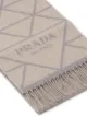 Prada bufanda con logo de intarsia y flecos