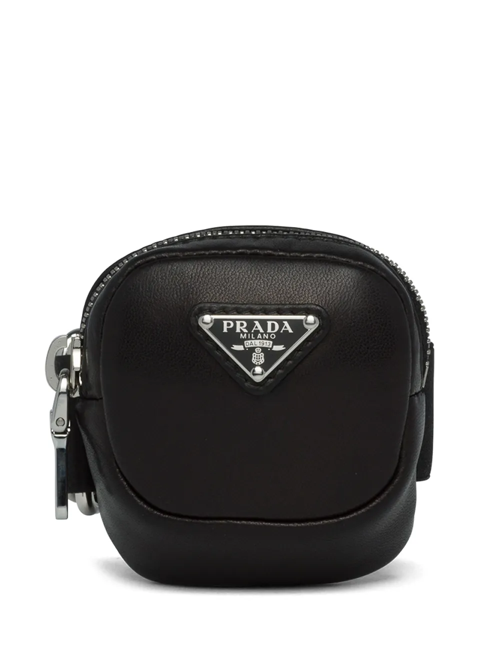 prada triangle logo mini pouch bag