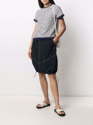 Daisy cut-out striped T-shirt展示图