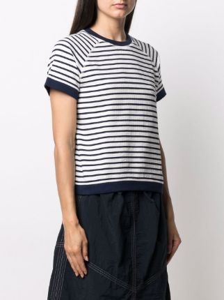 Daisy cut-out striped T-shirt展示图