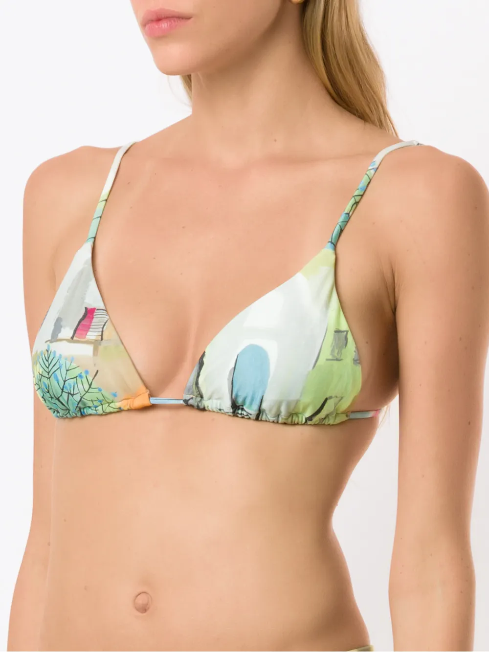 Lenny Niemeyer Triangle Bikini Top In Neutrals