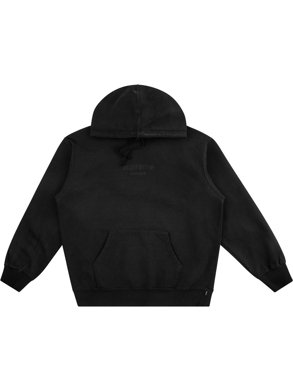 Supreme Logo-embroidered Hoodie In Black