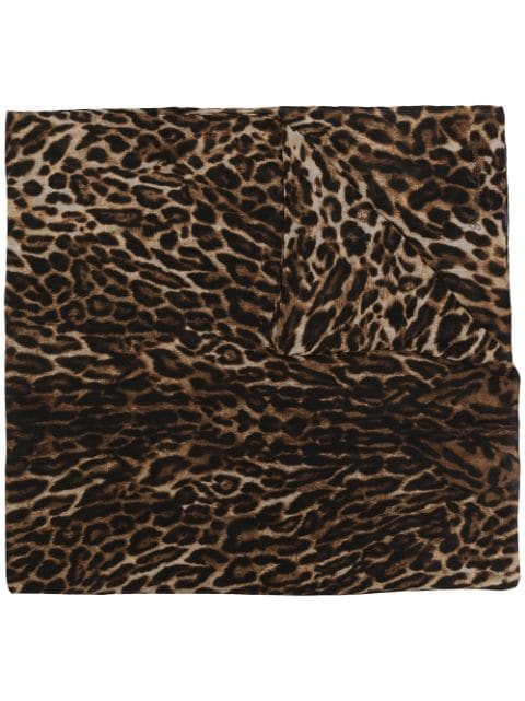 Ralph Lauren Collection mascada de cachemira con estampado de leopardo
