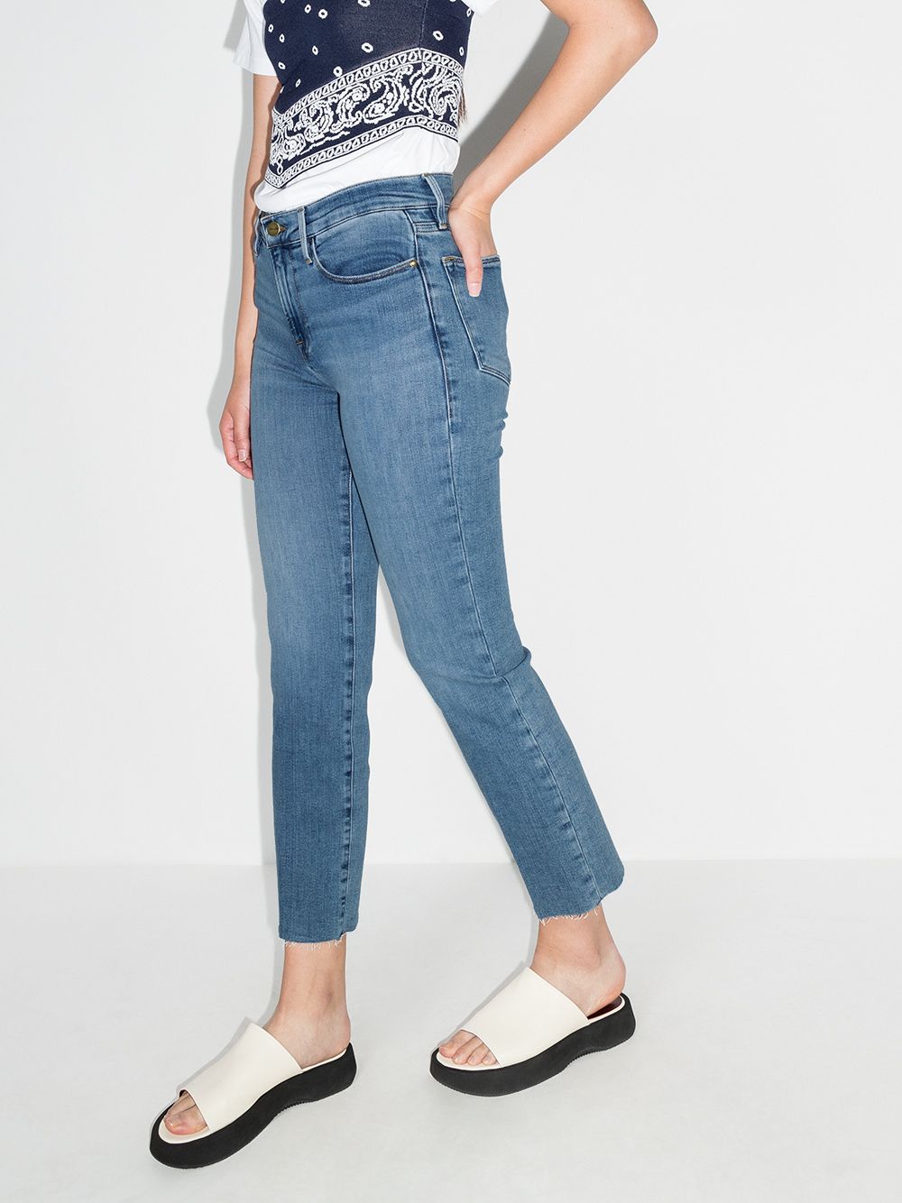 Image 2 of FRAME cropped straight leg jeans