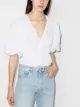 Imagem 2 de FRAME Blusa cropped com mangas bufantes