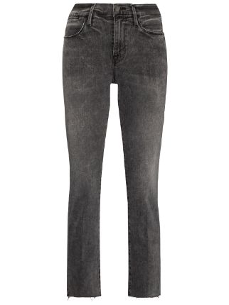 Shop FRAME Le High cut out jeans with Express Delivery - FARFETCH