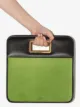 Jil Sander Square suede clutch bag