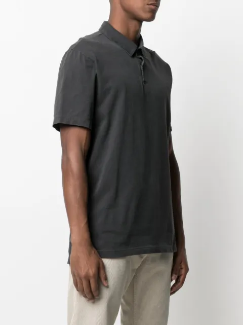 James Perse sueded-jersey Polo Shirt - Farfetch