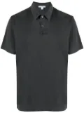 James Perse sueded-jersey polo shirt - Grey
