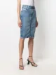 Diesel zipped denim pencil skirt