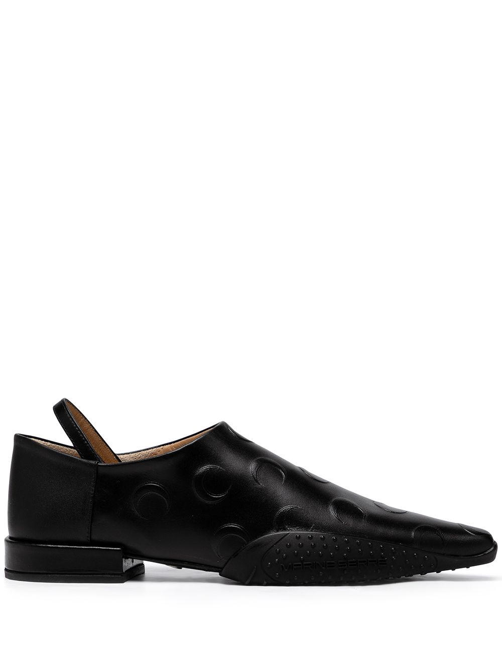 

Marine Serre pointed-toe leather mules - Black