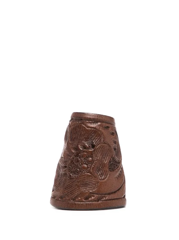 Ralph Lauren RRL Leather Bandana Slider | Brown | FARFETCH