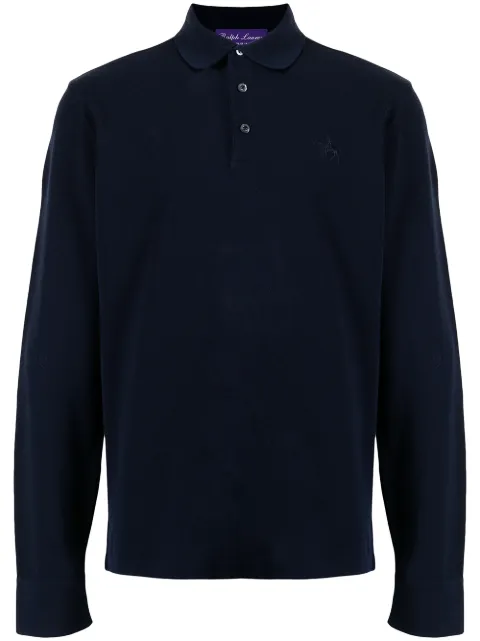 Ralph Lauren Purple Label embroidered logo polo shirt