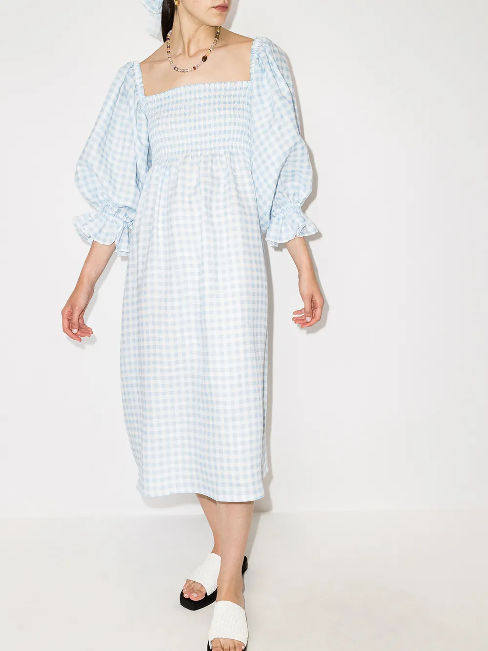 Sleeper Midi-jurk met gingham ruit - Blauw