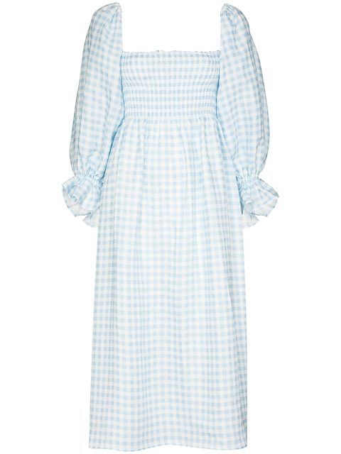 Sleeper Atlanta gingham-check midi dress