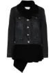 Image 1 of sacai Hybrid knitted wool cardigan denim jacket