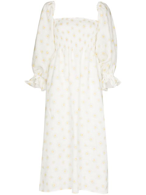 Sleeper Atlanta daisy-print midi dress