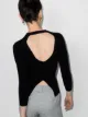 FRAME Geripptes Strickoberteil mit Cut-Out