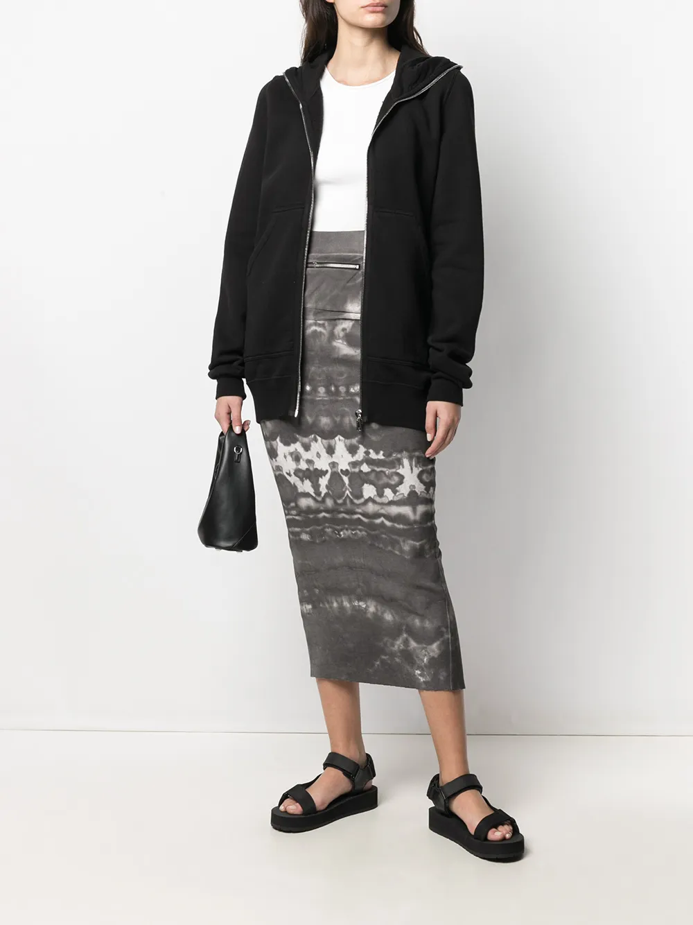 фото Rick owens худи оверсайз на молнии