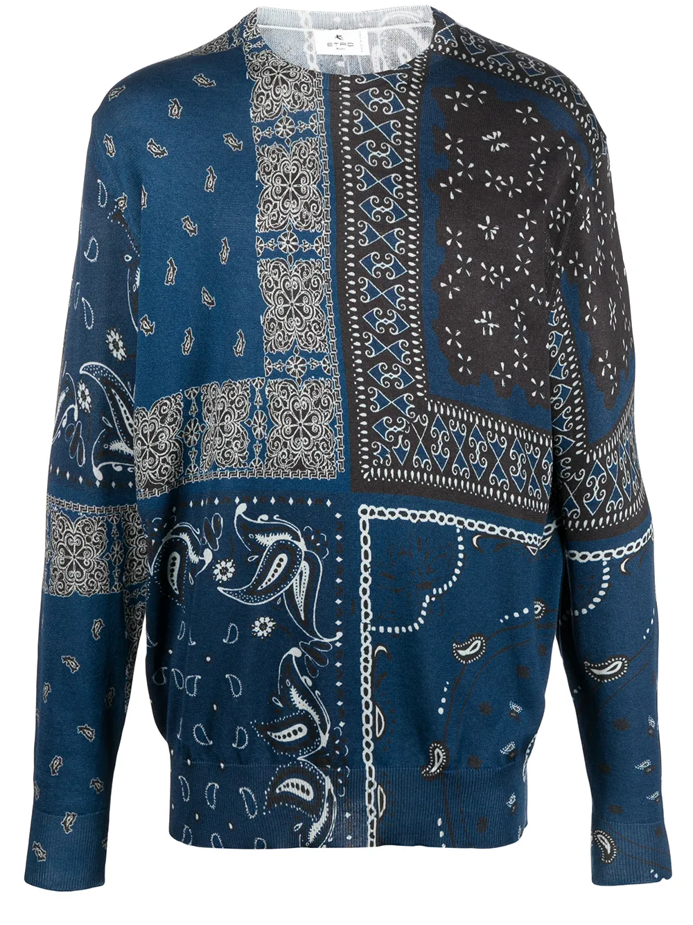 

ETRO paisley print cotton jumper - Blue