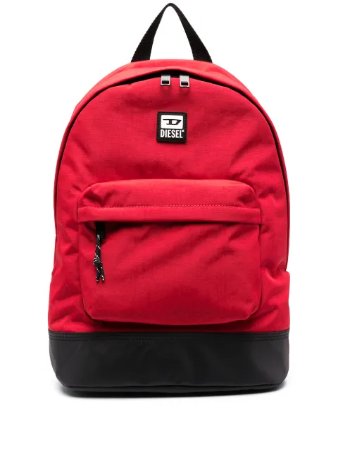 Diesel logo patch backpack