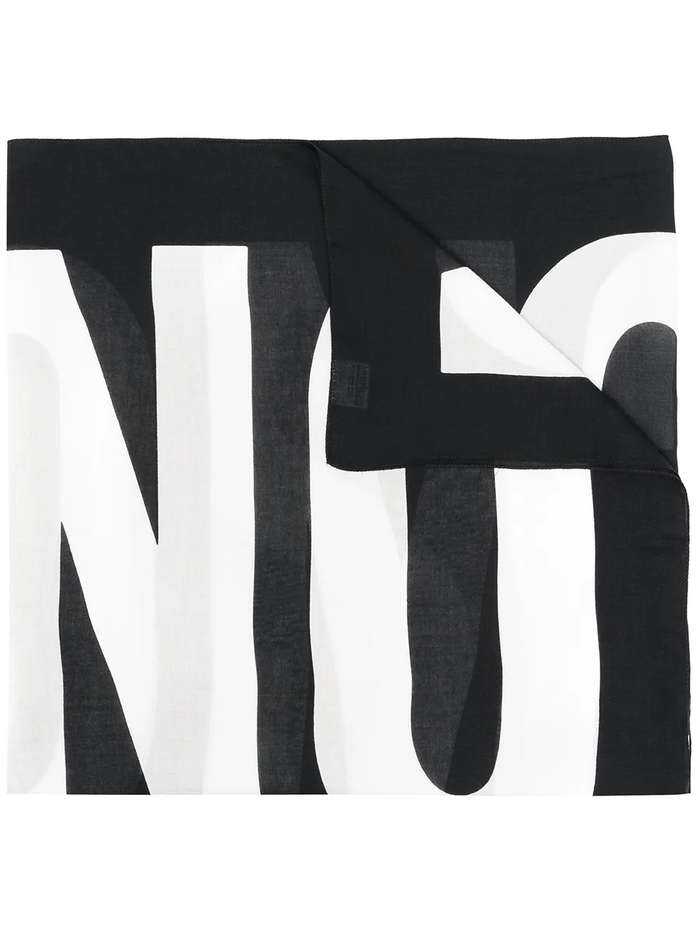 Shop Moschino Logo-print Scarf In Schwarz