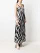 Black Coral zebra-print midi dress