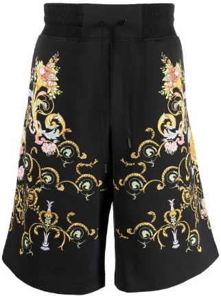 Versace Jeans Couture Shorts Svasati Con Stampa Barocca - Farfetch