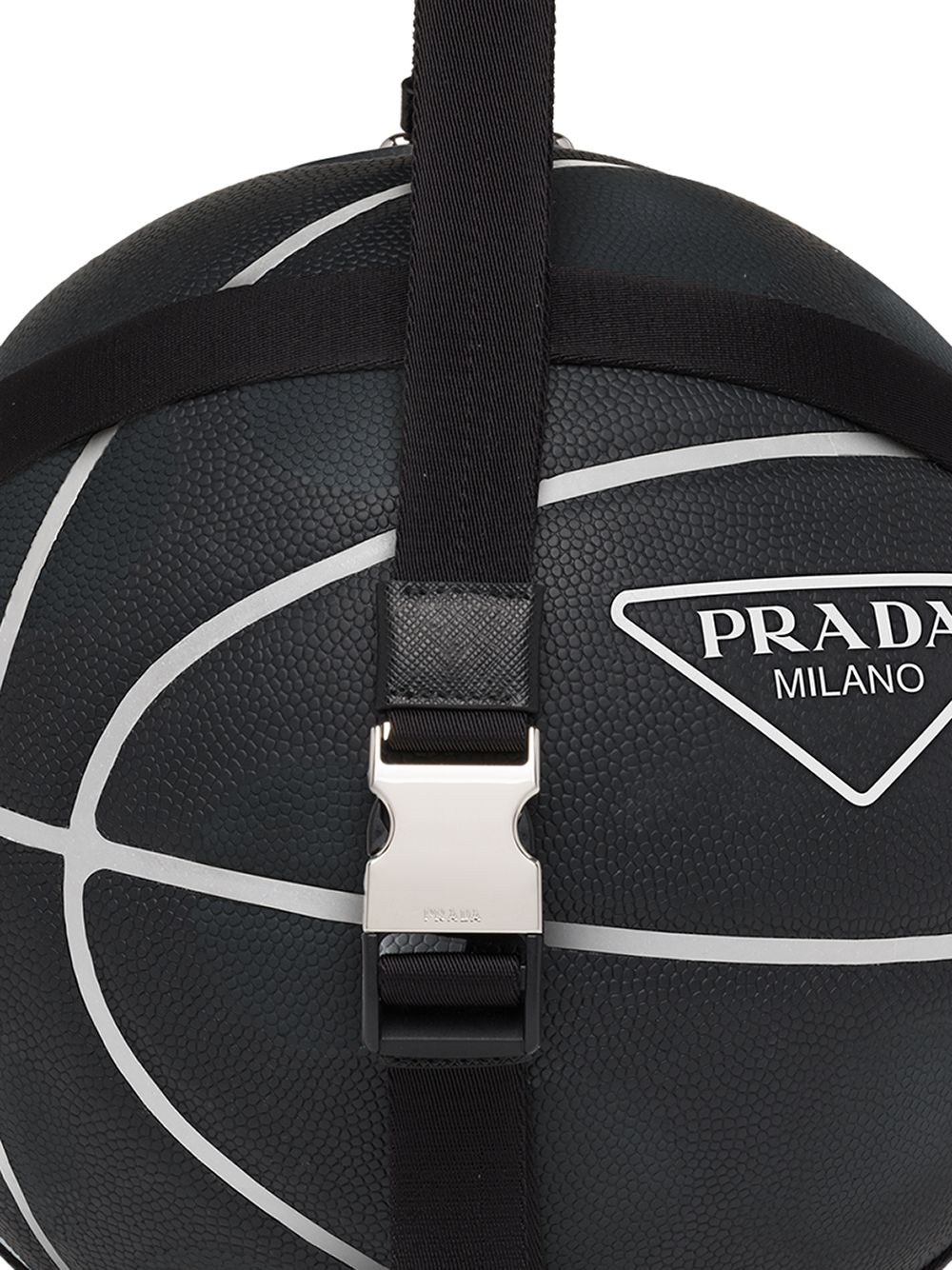 Prada Basketbal met logoprint - Zwart