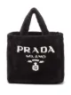 Image 1 of Prada logo shearling tote bag