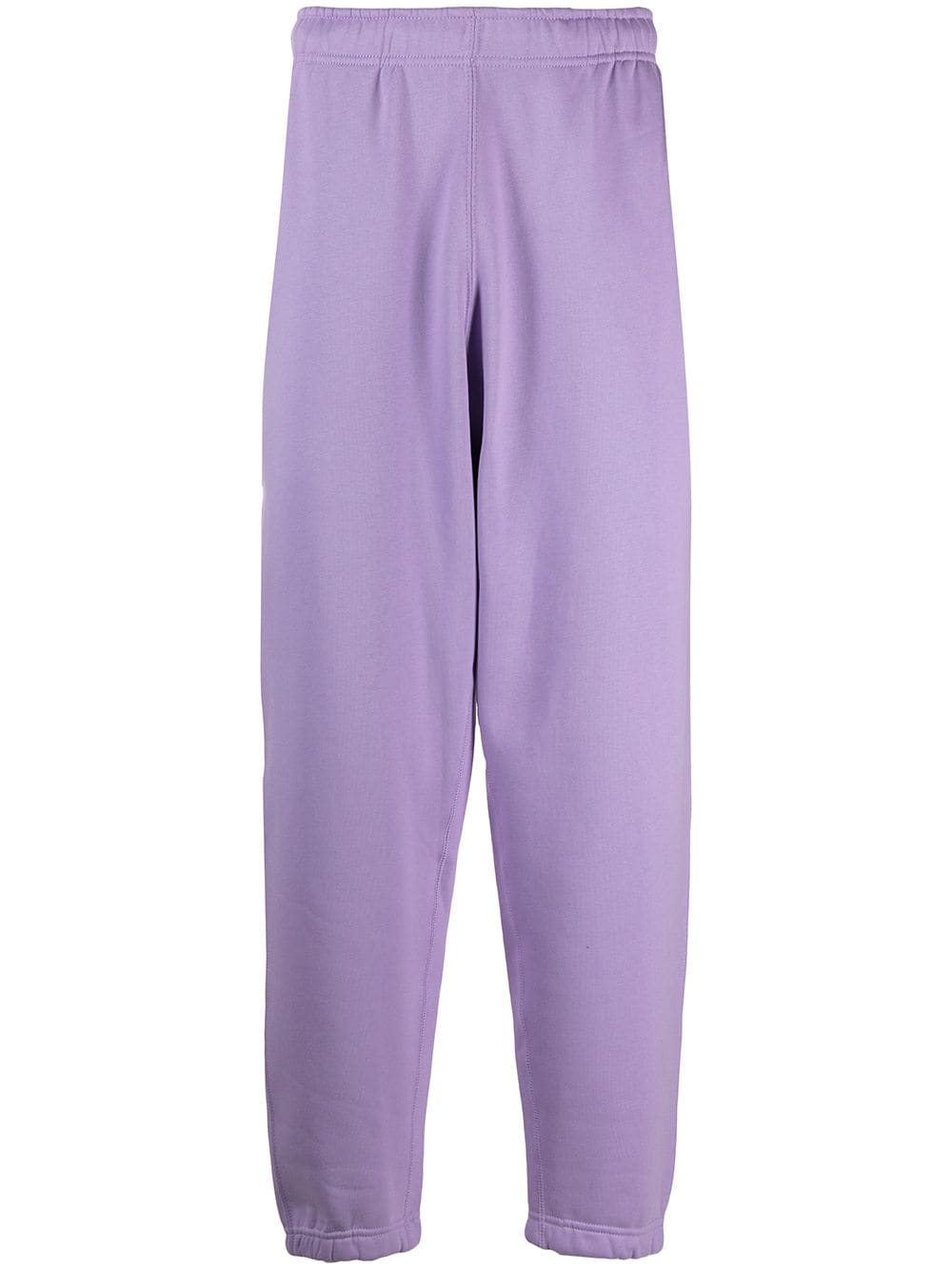 Nike Swoosh-embroidered Cotton Track Trousers In Purple