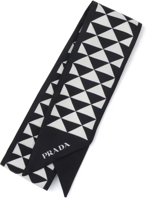 Écharpe à logo triangulaire - Prada - Modalova