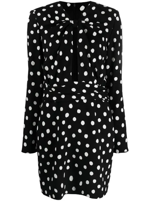 Saint Laurent robe courte à pois
