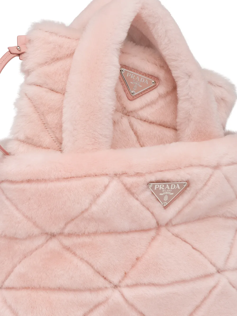 Prada Shearling Tote Bag Farfetch