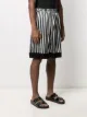 Laneus striped silk-blend shorts
