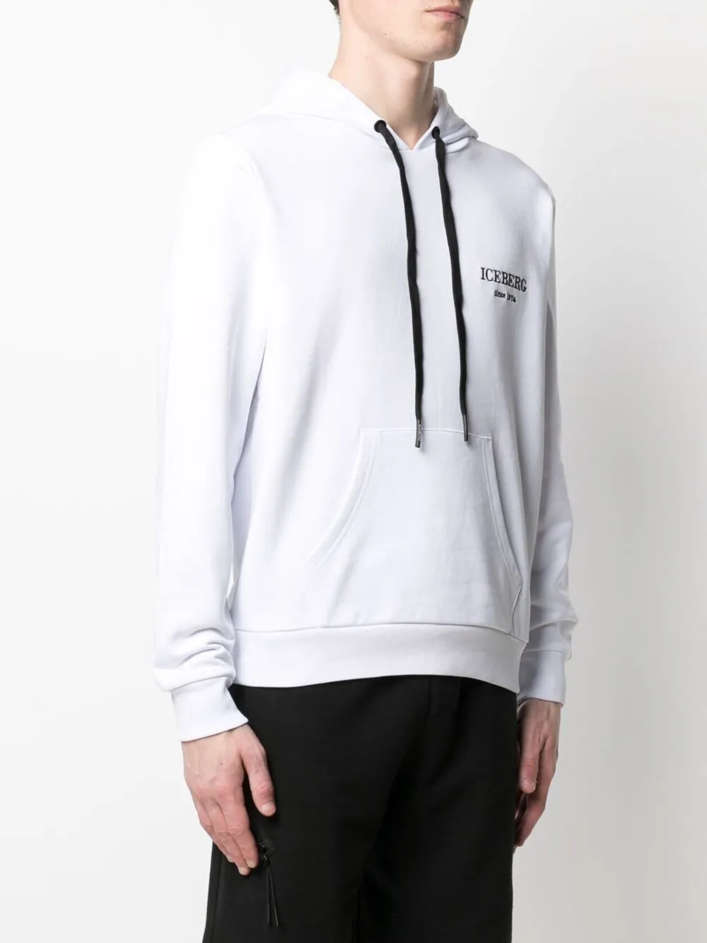 Iceberg logo-embroidered Cotton Hoodie - Farfetch