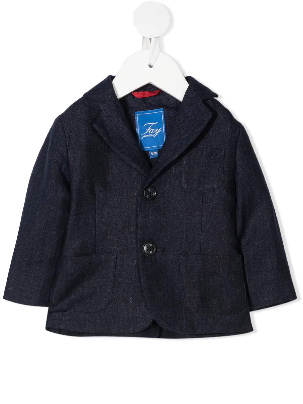 Fay Babies' Notched-lapel Single-breasted Blazer In 蓝色