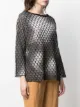 Pierantoniogaspari hexagon textured long-sleeve top